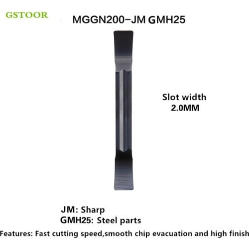 10PCS MGGN200 JM GMH25 MGGN300 JM GMH25 MGGN400 JM GMH25 Turning Tools Lathe Cutter Tools Grooving For processing steel parts