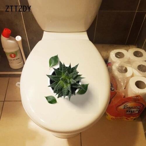 ZTTZDY 22.7*25CM Fleshy Pot Creative Toilet Seat Stickers Home Room Wall Decor Decal T2-0419