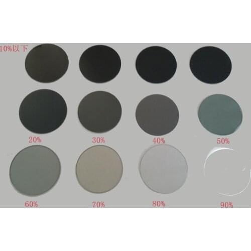 1PC Diametre 20mm 1% 2% 5% 30% Transmittance Neutral Gray Filter Light Reduction Film Medium Gray Density Mirror Dark Glass