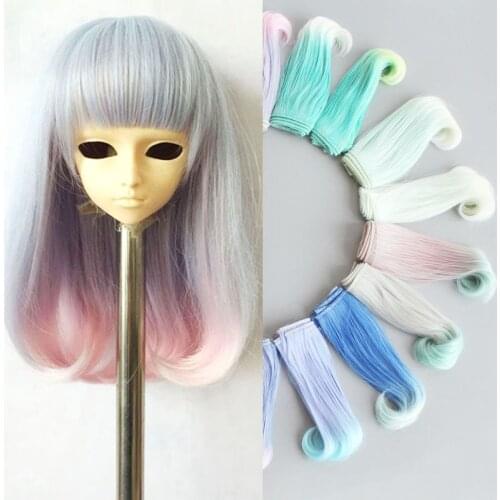 1pcs 15cm&25cm*100cm Inside bend thick hair for 1/3 1/4 1/6 BJD doll SD doll DIY High-temperature wigs