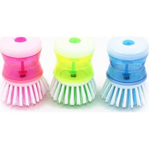 1pcs Kitchen Wash Tool Pot Dish Brush Clean with Washing Soap Up Dispenser Liquid Color Washing Random Utensil Tool W0U2