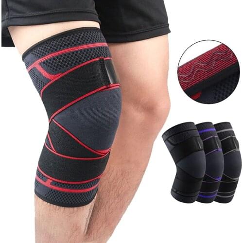 1Pcs Sports Knee Protection Knitted Warm Compression Leggings Set Basketball Football Mountaineering Running Cycling Protective