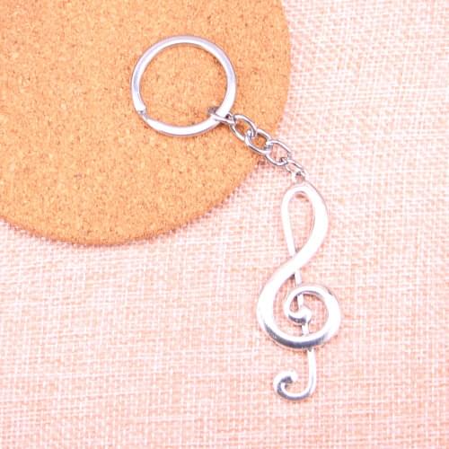 20pcs musical note Keychain 60*21mm Pendants Car Key Chain Ring Holder Keyring Souvenir Jewelry Gift
