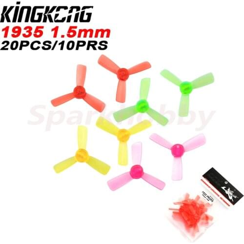 20PCS/10 Pairs KINGKONG 1935 3-blade Propeller 1.5mm Monting Hole CW CCW with 8PCS screws for Q90 90GT Brushless FPV Drone