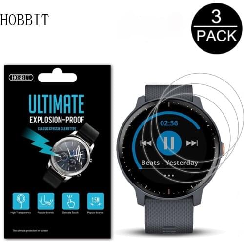 3Pack For Garmin Vivoactive 3 Music Anti-scratch Anti-bubbles Screen Protector GPS Smartwatch Explosion-Proof Cover Film