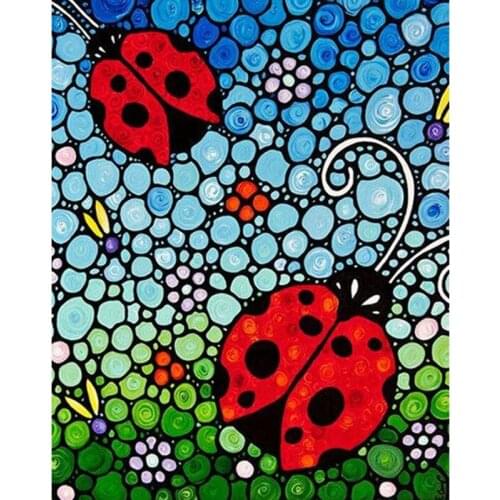 5D Needlework Crafts Diamond Mosaic Two Ladybug Full Square/Round Home Decor Diamond Embroidery Diamond Painting Cross Stitch