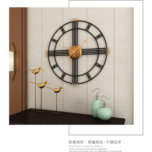 80cm Hot sale modern minimalist clock living room wall clock nordic style iron mute wall clock