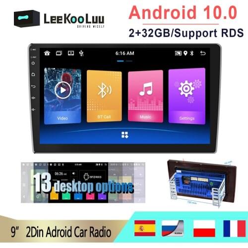 LeeKooLuu Car Radio 2 Din Android 10.0 Autoradio GPS Navigation Multimedia Player for Volkswagen Nissan Hyundai Kia Toyota Ford