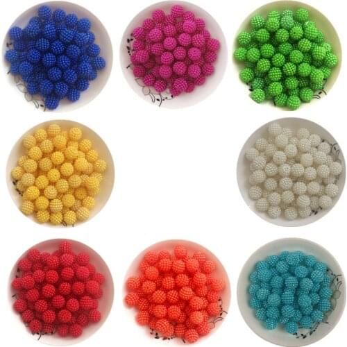 Bayberry ball straight hole imitation pearl 12mm handmade material clothing home decoration accessories round loose beads beaded
