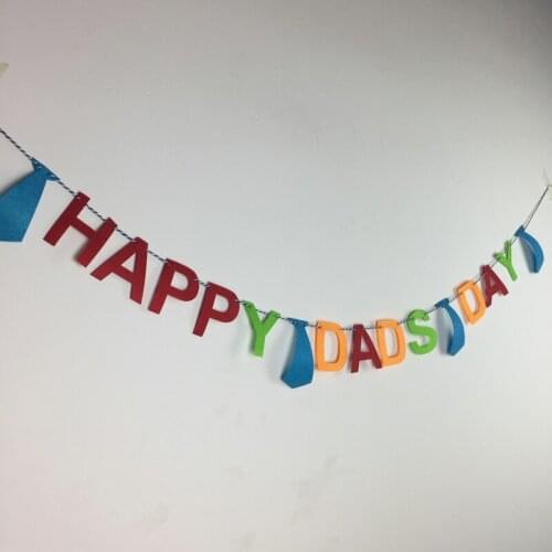 Freeshipping Happy fathers day party banner decoration supplies felt fabic Supplies