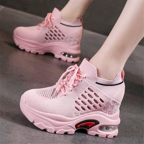 Summer Platform Shoes Womens Cotton Blend Platform Wedge Sandals Increasing Height Fashion Sneaker Ankle Boots Lace up Oxfords