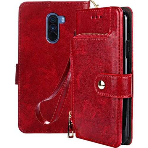 For Xiaomi Pocophone F1 Case Luxury Flip leather Stand Case for Xiaomi Pocophone F1 purse Phone Cover xiomi poco f1 6.18 Funda