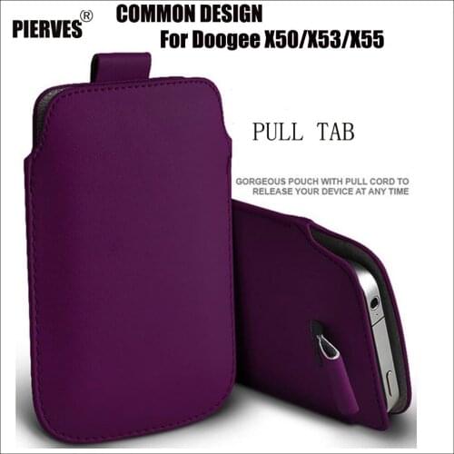 Casteel Common Design PU Leather Case For Doogee X50 X53 X55 X50L Pull Tab Sleeve Pouch Bag Case Cover Shield