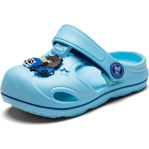 2021 New Cute Sandals Kids Clogs Slippers Soft Bottom Beach House Boys Girls Baby Shoes Comfortable Breathable zapatillas casa