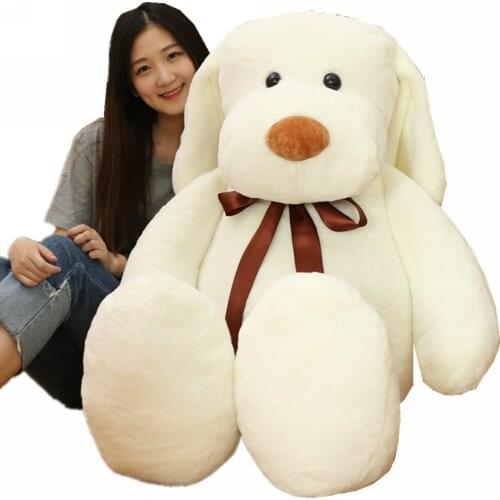 Fancytrader 55'' JUMBO Giant Plush Puppy Dog Toys for Kids Big Stuffed Safe Anime Dogs Animals Doll Nice Gift 140cm 3 Colors