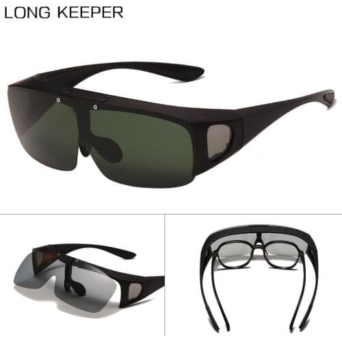 Flip Up Polarized Sunglasse Men Women Plastic Frame UV400 Goggles Fit Over Outdoor Driving Fishing Sports Sun Glasses Cover