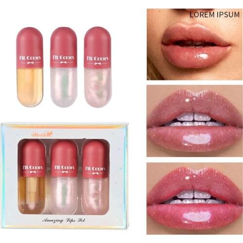Crystal Jelly Lip Gloss Mini Capsules Glossy Transparent Moisturizing Lip Oil Lip Gloss Beauty Makeup Liquid Lipstick TSLM1
