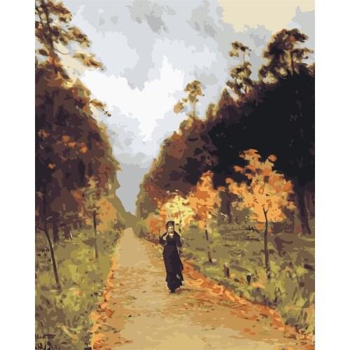 Paradise Hello 40x50cm Diy Painting By Numbers Picture Colouring Zero Basis Handpainted Oil Painting Unique Gift Home Decor