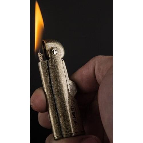 Dolphin kerosene lighter metal creative retro bullet modelling side press ignition