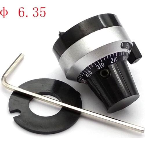 6.35mm Potentiometer Rotary Knob Cap For 7276 3590S RV24YN20S WXD3-13