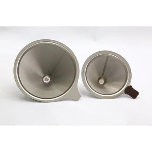 CafeTool 304Stainless Steel Drip Filter Set with Base Filter Free Strainer Handmade Coffee Tea Percolator Reusable Coffee Funnel