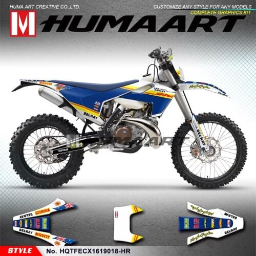 HUMAART Adhesive Stickers Motocross Graphics Kit Vinyl for Husqvarna TE150i TE250i TE300i FE250 FE350 FE450 FE501 2020 2021