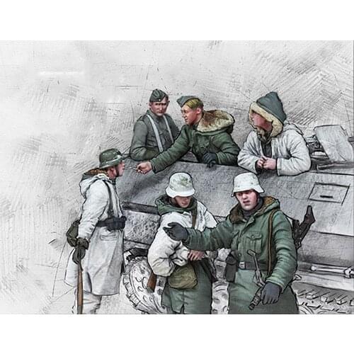 New Unassembled 1/35 ancient crew include 6 man (NO CAR ) Resin Figure Unpainted Model Kit