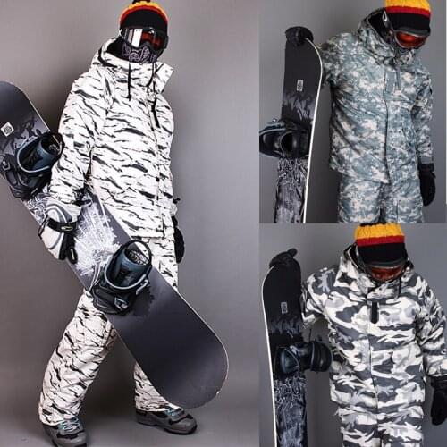 New Premium Edition "Southplay" Winter 10,000 mm Waterproof Ski Snowboard (Jacket + Pants)Camo Military Sets