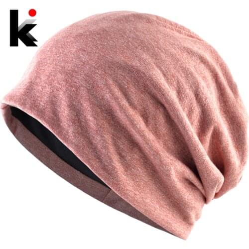 Solid Color Beaneis Hat Men Women Outdoor Soft Casual Skullies Beanies Spring Summer Womens Streetwear Bonnet Gorras Turban Hat