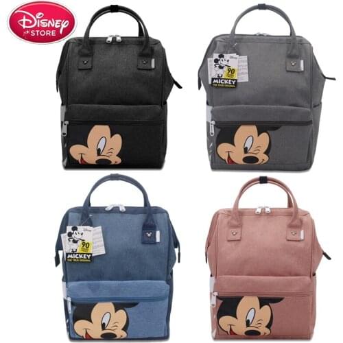Genuine Disney Bags Mickey Backpack Leisure Back Pack Ladies Knapsack Casual Travel Mummy Bags School Girls Classic Bagpack