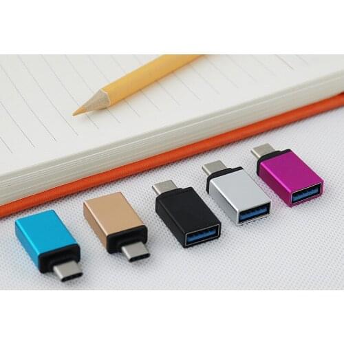Aluminium alloy usb 3.0 to Type-c connector Type c turn usb OTG Mobile Phone connector wholesale