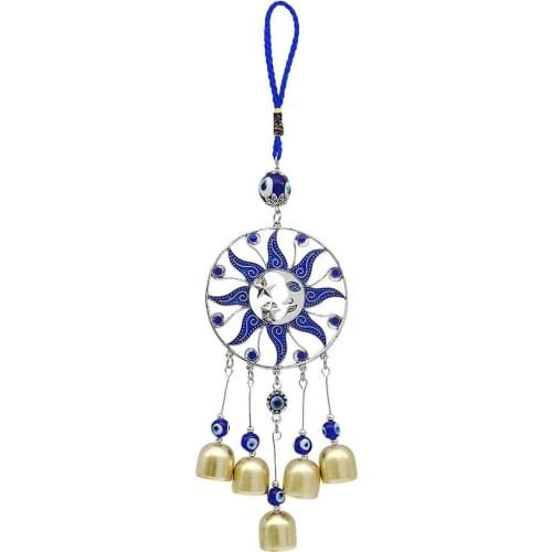 1PC Turkish Blue Eye Decoration Wind Chimes Wall Pendant Tassel Car Craft Decoration Garden Home Decorations Pendant Ornament