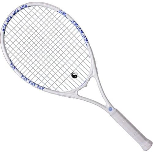 Chinese Style Professional Carbon Fiber Adult Tennis Racket 50-55LBS Racquets Bag Sports Training Raquete Padel String Men Women