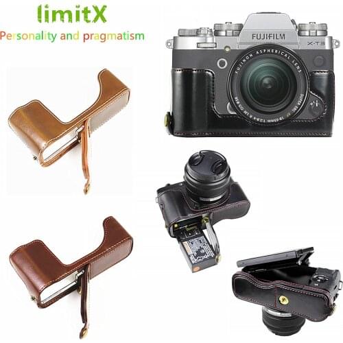 Retro Pu Leather Camera Bag Half Body Case For Fujifilm XS10 XE4 XE3 XT4 XT3 XT2 XT200 XT100 XT30 XT20 XT10 X100V X-PRO 2