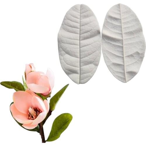 Kapok Leaves Veiners Silicone Molds Fondant Sugarcraft Gumpaste Resin Clay Water Paper Moulds Cake Decorating Tools M2493
