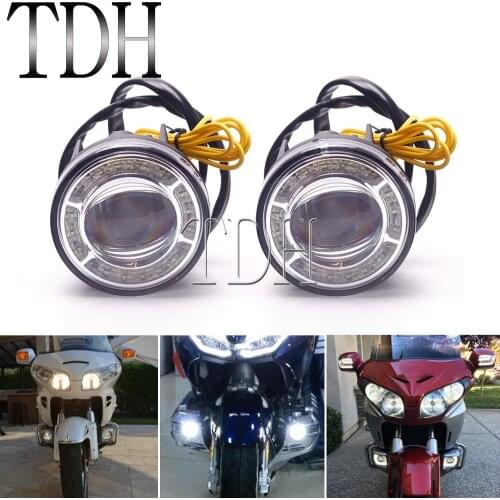 Strobe Motorbike LED Fog Light w/ Attachment Kit For Honda Goldwing Tour GL1800 2018-up 2021 Motorcycle Led Lights White 6000K