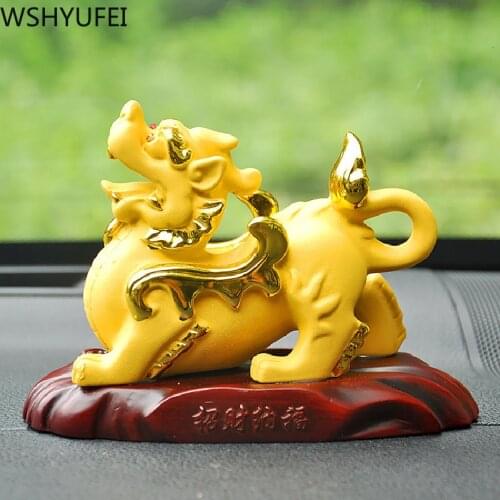Chinese Style Fengshui Lucky Money Mascot Resin Home Decor Living Room Decorations Entrance Ornament Statue Opening Gift Crafts