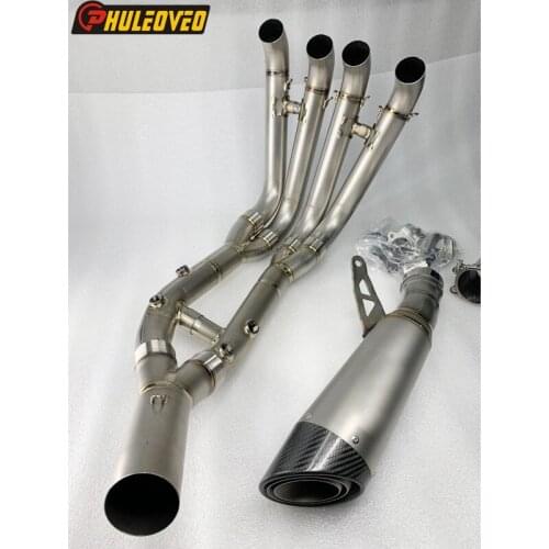 Custimozed for BMW S1000RR 2019-2020 Motorcycle Exhaust Full System with Titanium Alloy Collector Header Exhaust Muffler Escape