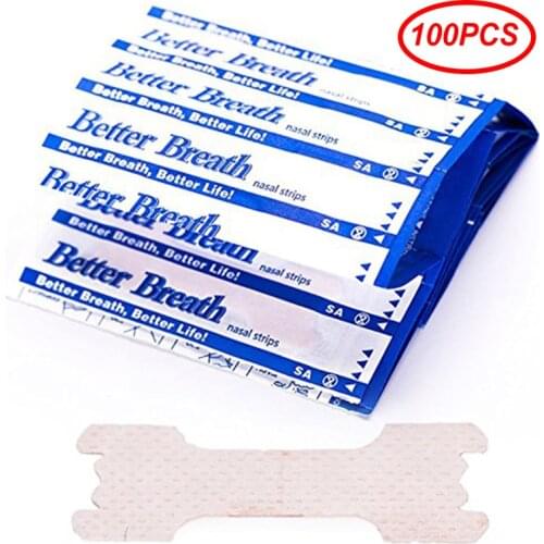 100 Pcs Breathe Nasal Stripsfor Nasal Congestion Rhinitis Reduce Snoring Anti Snoring Strips Easier Better Breathe Health Care
