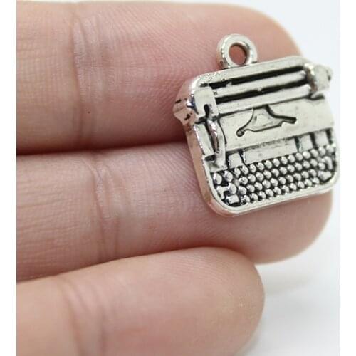 15pcs -- 18x18mm Printer Charms Antique Tibetan Silver Tone Printer Charms pendant