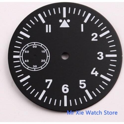 38.9mm Fit ETA 6497 st3600 Hand Winding Movement Mens Watch Parts Sterile Watch Dial Green Luminous