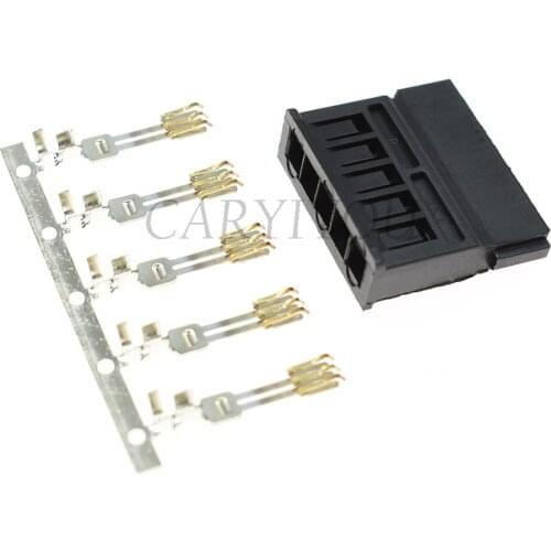 5 Set Black IDE HDD Sata Power Fale Connector With Copper Terminal Metal Pin For Hard Disk Computer