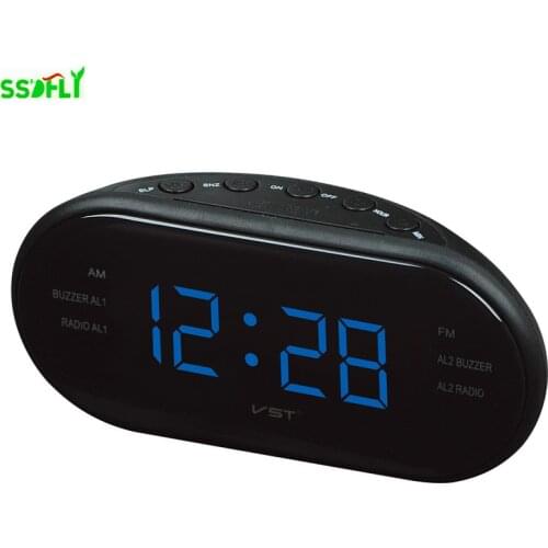 AM/FM Radio with Clock, three Kinds of LED Digital Clock Display, Automatic and Manual Channel Search Function