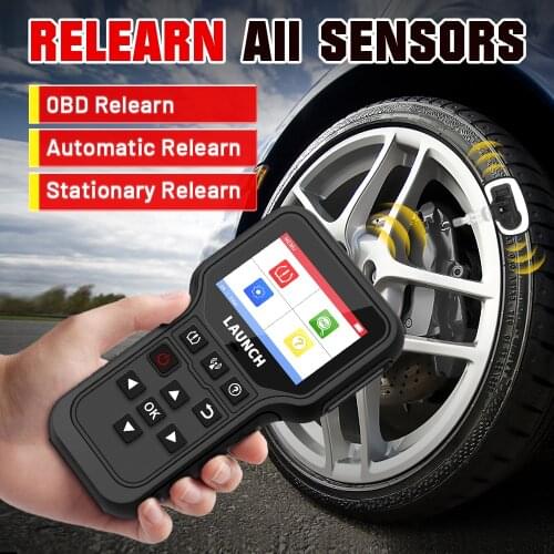LAUNCH X431 CRT5011E TPMS Activation Diagnostic tools Reset Relearn reprogram 315 MHz 433 MHz tire pressure sensors OBD2 Scanner