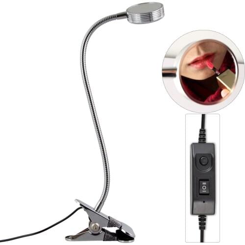 Dimming Color Mixing Led Beauty Manicure Cosmetic Mirror Table Lamp with Clamp USB Power Supply Metal Table Lamp