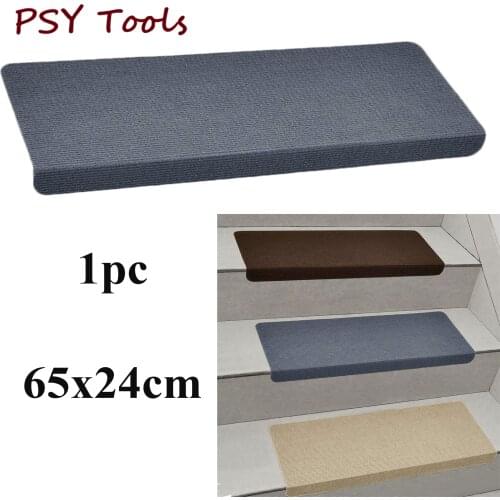 Stair Treads Mats Non-Slip Squre Glue-free Carpets Decoration For Staircase Yellow Blue Coffee