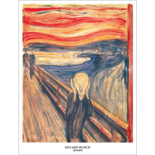 Home art picture wall decoration posters canvas painting Print Poster Imagich Top 100 prints The Scream c.1893 By Edvard Munch