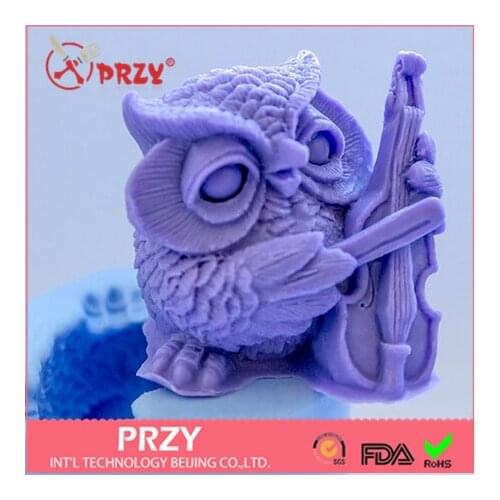 Soap Mold Cake Decoration Mold Handmade Soap Mold Violin Modelling Silicon No.s406-2 Aroma Stone Moulds Sell Hot The Owl PRZY