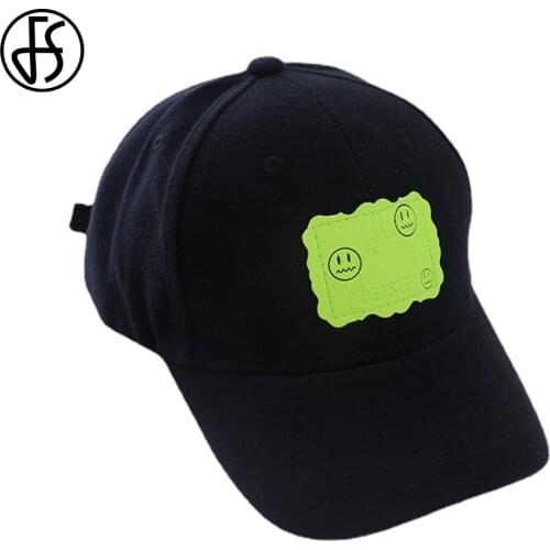 FS Yellow Green Cute Cartoon Smiley Face Baseball Cap Kids 4-10 Years Trucker Hat Children Sun Hats Boys Girls Hip Hop Caps