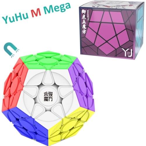YongJun YuHu M Mega 3x3x3 Magnetic Cube Stickerless YJ 3 layer Dodecahedron 12 sides Puzzle Magic Cube Stickers baby kids toys